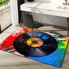 1Pc Music Records Printed circular carpet, home door mat, outdoor travel protection carpet A18