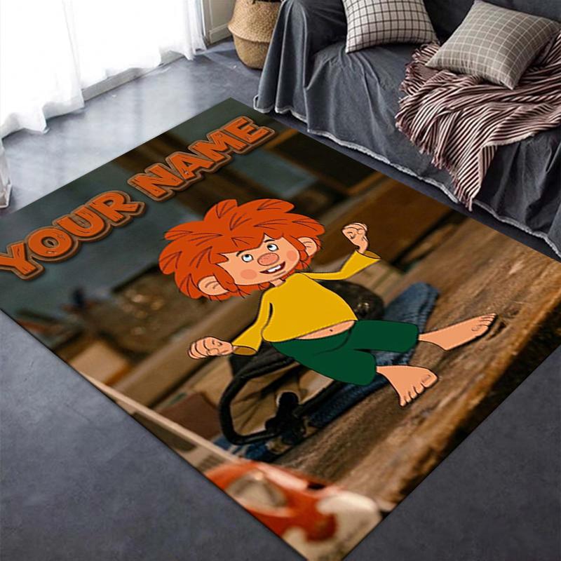 Custom Name Pumuckl Carpet Rug for Living Room Bedroom Home Sofa Decoration,Kids play Non-slip Floor Mat