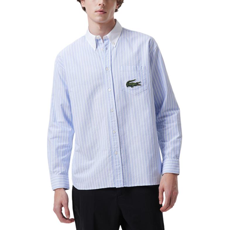 Lacoste Рубашки Мужские E7B/Голубой Лацкан Умеренный CH2270-