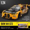 Масштаб 1/24 BMW M4 GT3 Серия WASA Литой металлический автомобиль из сплава Модель автомобиля DIY Дизайн Коллекция Декорация Бутик Модные подарки для мальчиков