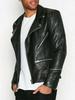 Leather Jacket Celebrity Look Pure Lambskin Motorcycle Biker Slim Fit Stylish Genuine