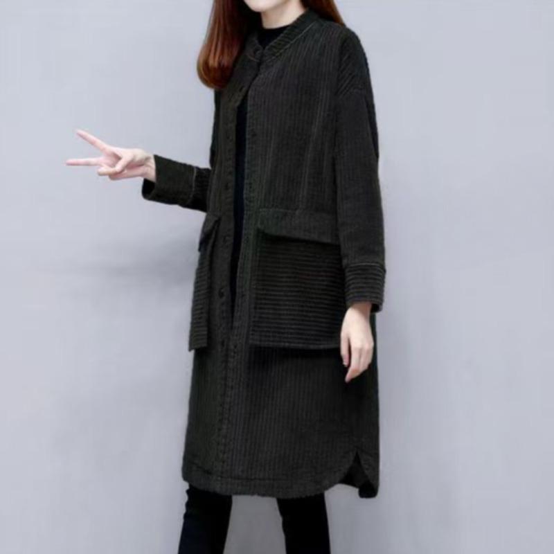 Весенняя новинка для женщин, модное свободное повседневное теплое пальто средней длины