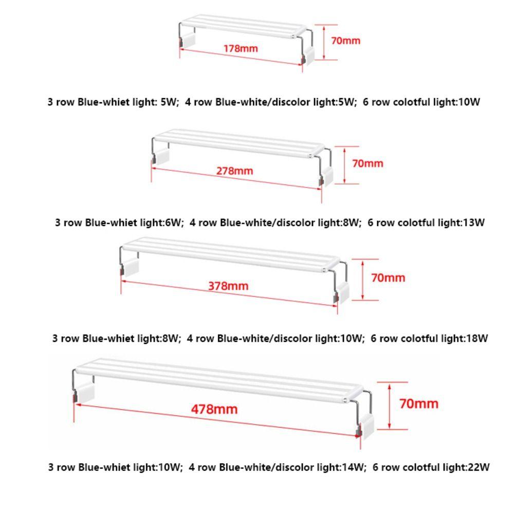 Супертонкий аквариумный светильник Водонепроницаемый светодиодный светильник Стойка Бытовой светильник для аквариума Отель