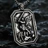 Cool Mens St Saint Michael Archangel Medal Medallion Pendant Necklace Men