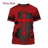 Summer Round Neck 3D Jesus Pattern Print Top Fashionable Casual Short Sleeved Men's T-shirts