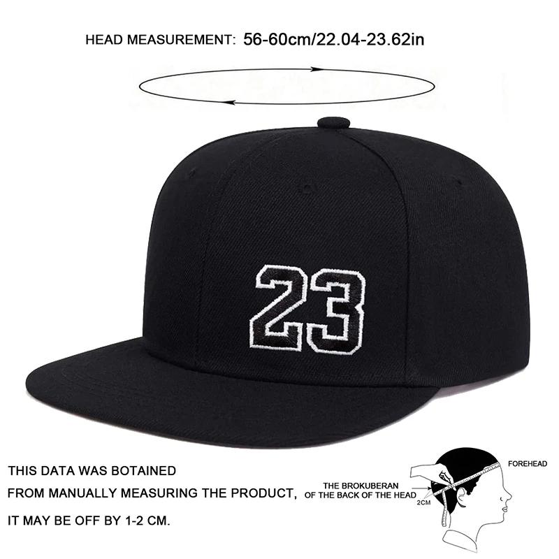 Unisex 23 Embroidery Baseball Hats Spring Autumn Outdoor Adjustable Casual Hip-hop Trucker Caps Sunscreen Hat