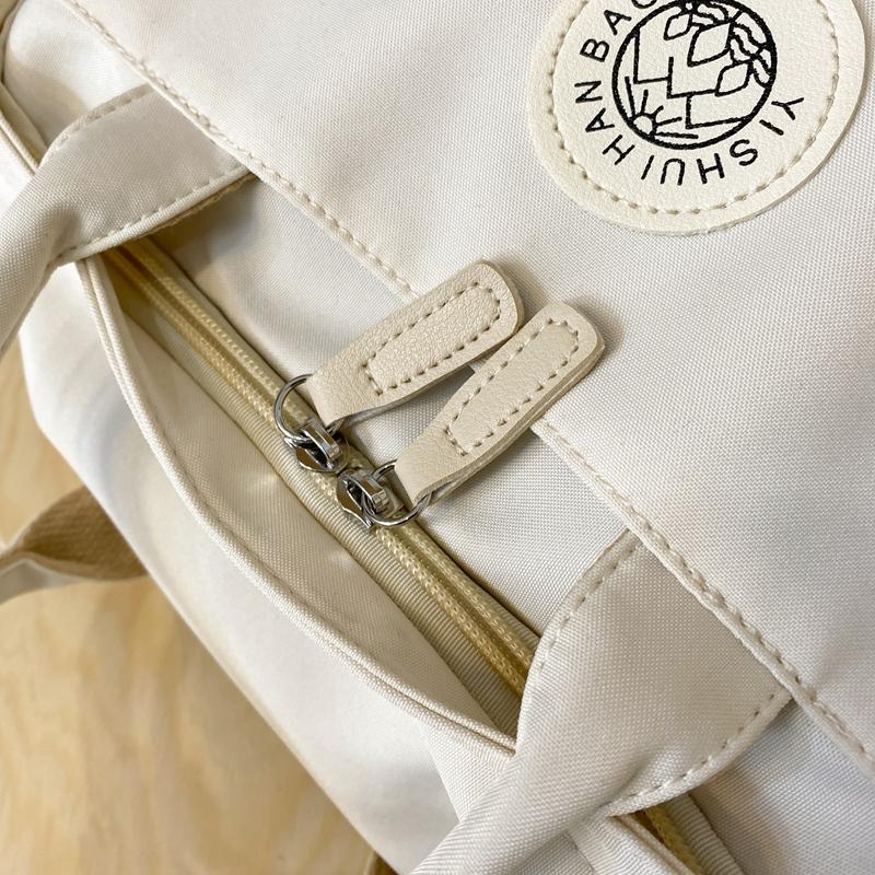 College Style Junior High School Student Schoolbag Solid Color Student Backpack Women's Nylon Backpack