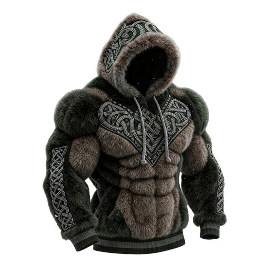 Мужская толстовка с капюшоном на шнурке с длинным рукавом, толстовка с 3D-цифровой печатью, уличный стиль, повседневная одежда для спортзала