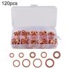 50/100/120 PCS Copper Washer Gasket Nut And Bolt Set Sealing Solid Gasket Washer Flat Ring Seal Assortment Kit For Sump P-lugs