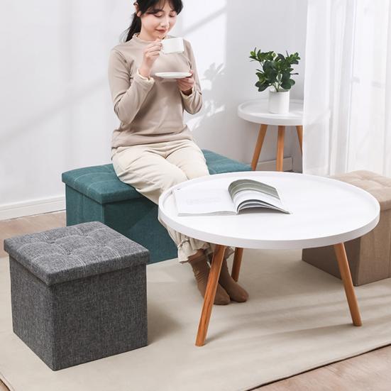 Табурет для хранения Многофункциональный складной большой емкости Водонепроницаемая ткань Стабильная скамейка для спальни Табурет с подставкой для ног с мягким сиденьем Организация мелочей
