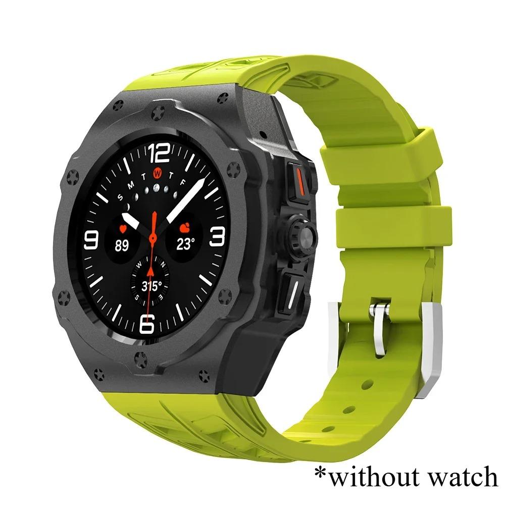 Роскошный комплект для модификации Samsung Galaxy Watch 8 Ultra 2025, карбоновый корпус, резиновый ремешок для Galaxy Watch 7 Ultra 47 мм, аксессуар