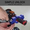 Blue Heavy Duty Motorcycle Brake Lock - Anti Theft Handlebar Lock for Dirt Bike, Moped, Scooter, ATV Accessories