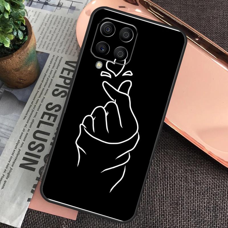 Корейский чехол с жестом 'сердце пальцами' для Samsung Galaxy M32 M31 M12 M52 M13 M33 M53 M11 M51 M15 M55 M14 M34 M54 M20 M30s