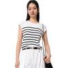 Женский полосатый трикотажный топ без рукавов Peacebird