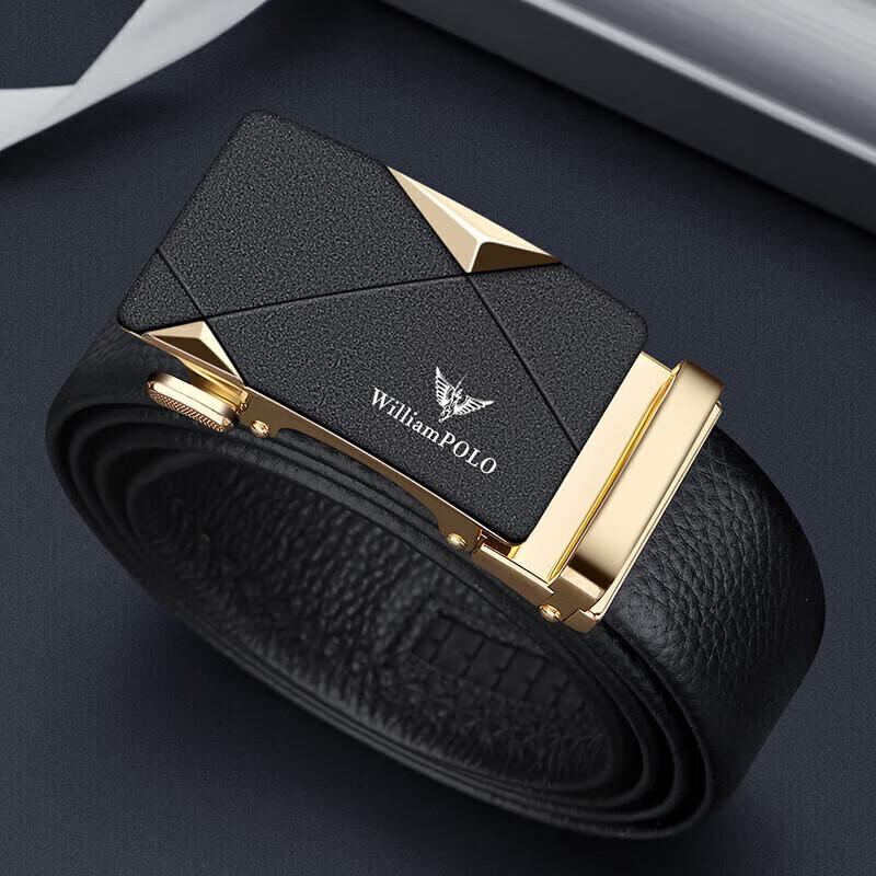 Мужской ремень WILLIAMPOLO, первый слой, из коровьей кожи, с автоматической пряжкой