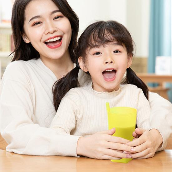 360 мл/380 мл соломенная чашка с гладкими краями, большая емкость, герметичная детская чашка для младенцев, студентов, студентов