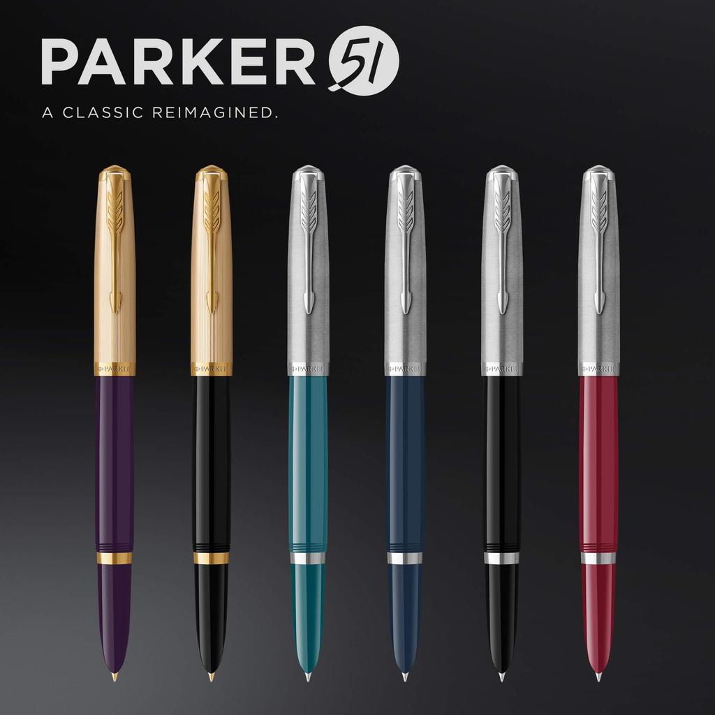 Parker Перьевая ручка F Fine Point 51 Midnight Blue CT 2123504 Обычный импортный продукт двойного назначения