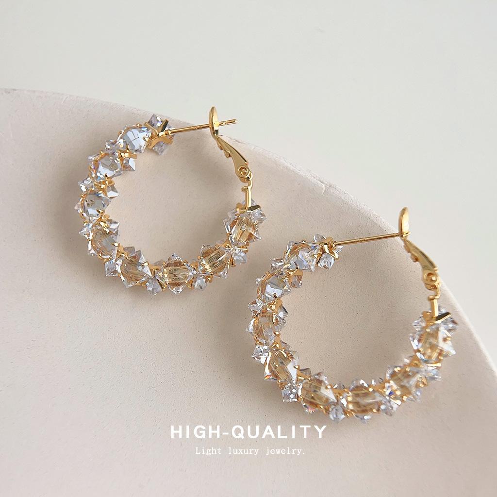 Корейская серия Light Luxury Advanced Feeling Super Shiny серьги для женщин