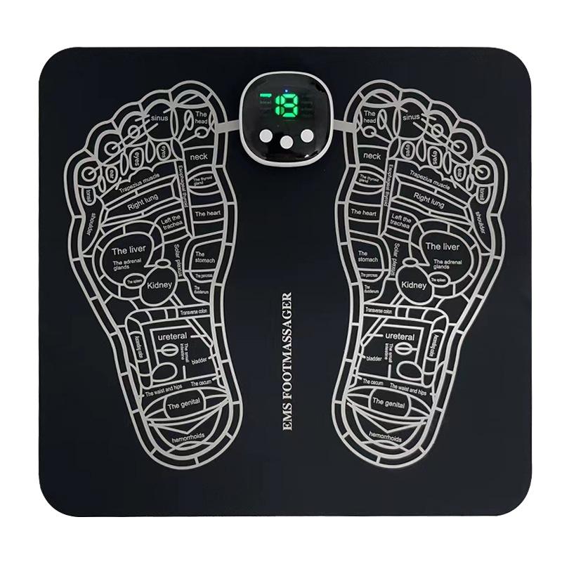 Foot Massager Mat Rechargeable Portable Foot Massage Tool Electric Muscle Stimulation Massage Mat for Relieve Sore Feet