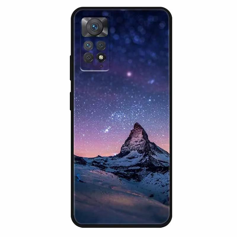 Чехол For Xiaomi Redmi Note 11 Pro 5G Чехол Крутой Космос Мягкий Силикон ТПУ Чехлы Для Xiaomi Redmi Note 11Pro 5G Волк Защитный Корпус