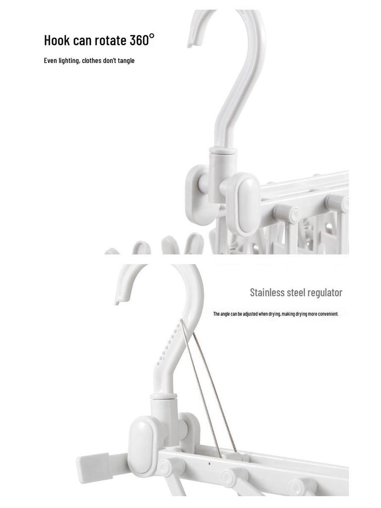 Телескопическая многофункциональная вешалка для брюк и сушилка для одежды - Волшебная компактная вешалка для гардероба с зажимами