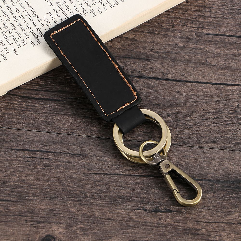 New Gift For Him Friendship Gift Leather Keychain Car Key Ring Accessories Bag Pendant