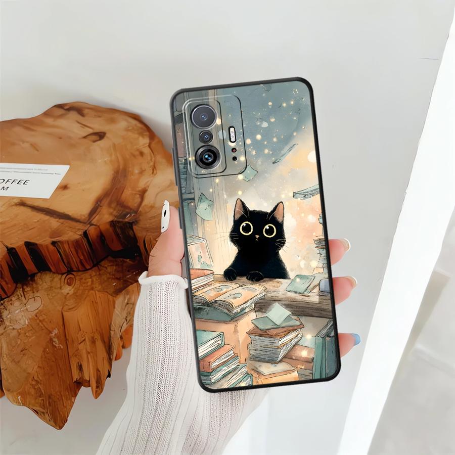 Чехол для Xiaomi Mi 13 Lite 14 11 12X 12T Pro 11T 12 10T Funda Чехол для телефона Мультяшный кот
