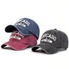 Unisex CHICAGO Letter Embroidery Wash Baseball Caps Spring and Autumn Outdoor Adjustable Casual Hats Sunscreen Hat