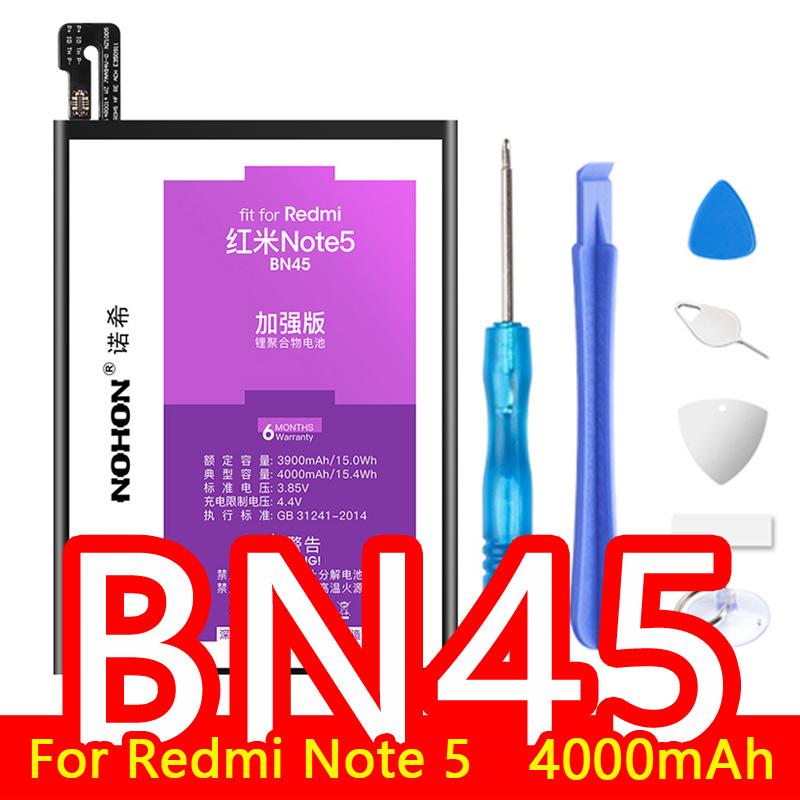 Replacement Battery NOHON For Xiaomi Mi 4C 5 5S 5X 6 MIX2 8 9 POCOPHONE F1 Note 2 Redmi 4A Pro Note 3 3S 4 4X 5