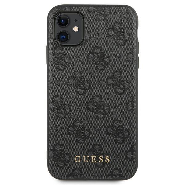 Guess Guhcn61G4Gfgr Iphone 11 / Xr 6,1Szary/Grey Hard Case 4G Metal Gold Logo
