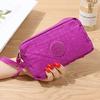 Vogue Three-Layer Coin Zipper Phone Bag 2019 New High Quality Hot Sale Solid Fashion Popular 1PC Card Short Wallet Key Purse Women Canvas
