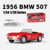 1/36 BMW 507 1956 Классическая игрушечная машинка для детей Welly Литой автомобиль Миниатюрный игрушечный автомобиль с откидными колесами Коллекция подарков для мальчиков