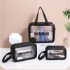 Female Toiletry Bag Portable Cosmetic Waterproof Bag Large Capacity Dust Proof Make Up Storage Handbags PVC Fashion Transparent Travel Bags