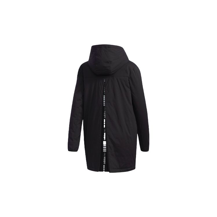 Adidas Neo W Cs Parka Jacket Solid Color Casual Sports Теплое хлопковое пальто Зимняя женская куртка черного цвета DW8351
