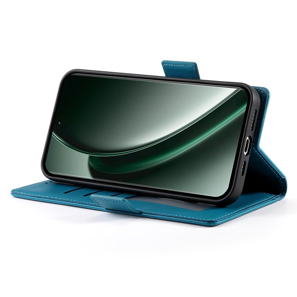 DF-010 Для Realme GT 6 5G Подставка Чехол PU Кожаный Кошелек Чехол для Телефона