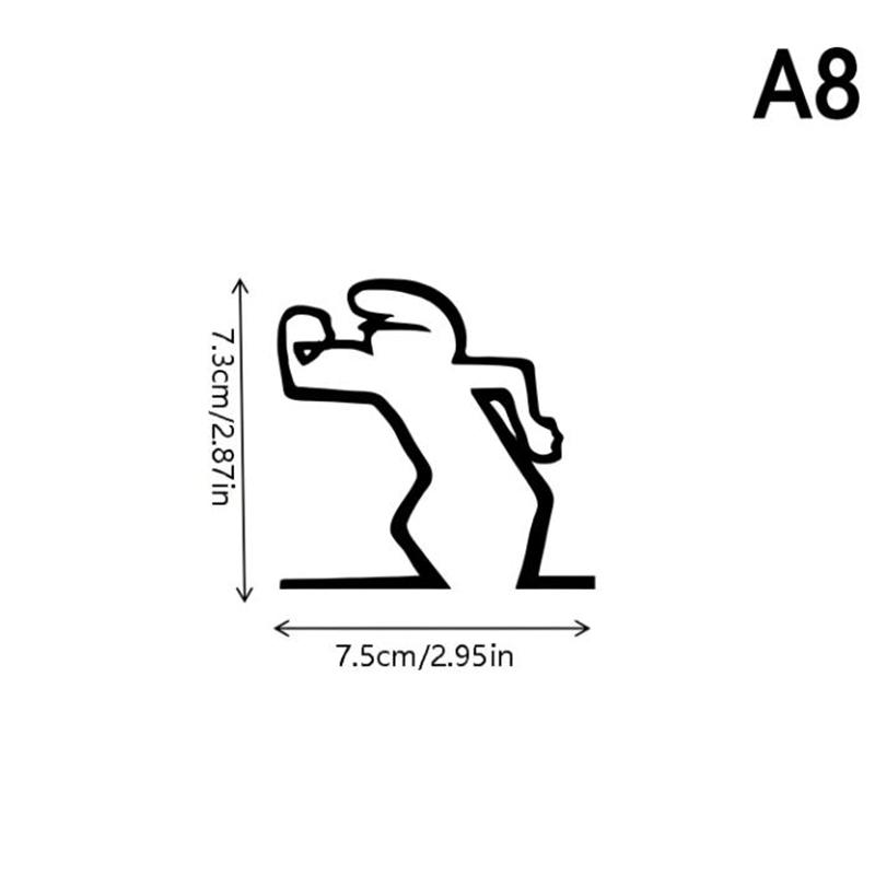 Minimalist La Linea Switch Sticker Cartoon Character Power Switch Decal Line Drawing Design Wall Decor For Home, Office, Cafe