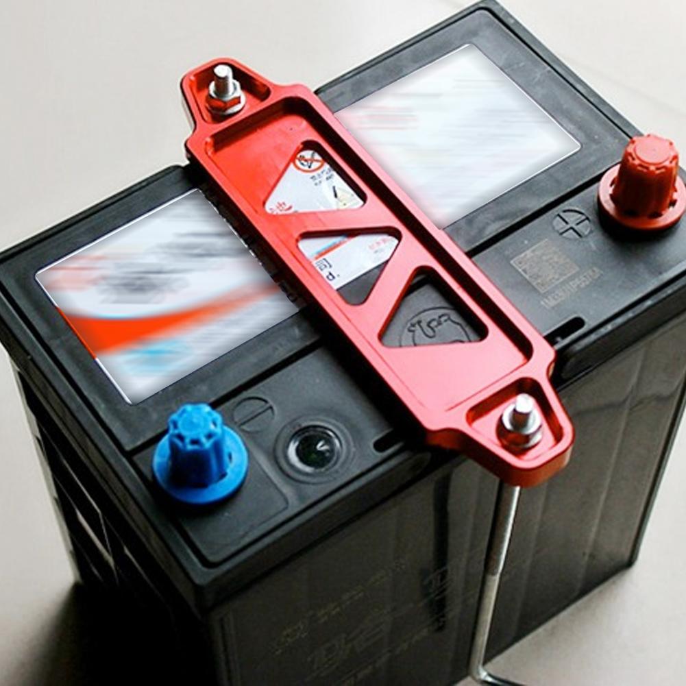 218mm Aluminum Universal Auto Car Battery Tie Down Mount Battery Holder Bracket Brace Bar Burnt Blue