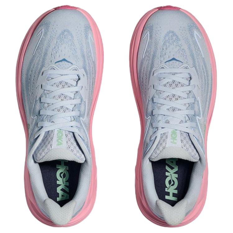 HOKA One One Clifton 10 Широкие Удобные Универсальные Нескользящие Прочные Дышащие Поддерживающие Беговые Кроссовки Женские Кроссовки Синий Розовый 1162050-OTP
