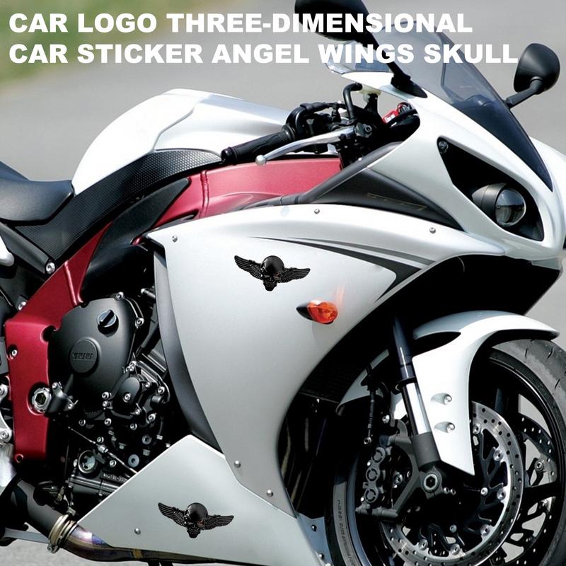 3D металлическая наклейка на автомобиль крылья ангела автомобильная наклейка металлический скелет эмблема автомобиля украшение наклейка металл для автомобильных аксессуаров