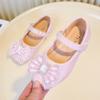 Кожаные туфли для девочек на вечеринку, свадьбу, детские туфли для выступлений с бантом, детские туфли принцессы 2024 года, весна-осень, новинка