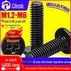 Carbon Steel Black CM Cross Slot Thin Head Machine Screws, Large Flat Head, M3/M4/M5/M6