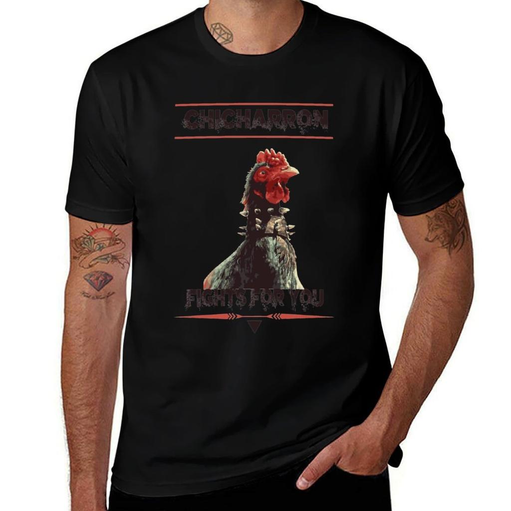 Chicharron Fights For You TShirt No Iron Casual Short Sleeve Top