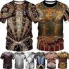 Men's Casual Funny Round Neck Short-sleeved T-shirt New Medieval Armor 3D Printed Pattern T-shirts Oversized 100-5XL Tshirt Tops