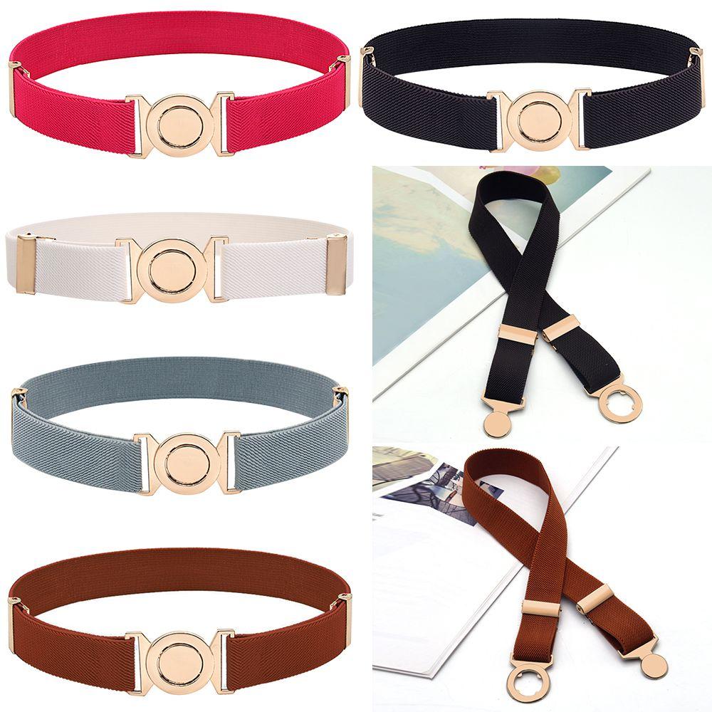 Stretch Kids Dress Decoration Elastic Belts Waist Belt Waistband Opposite Buckle