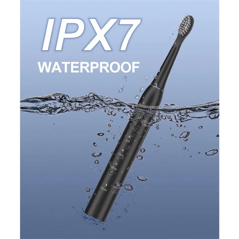 Sonic Electric Toothbrush with 6 Tooth Brush Heads IPX7 Waterproof USB Toothbrush Adult Ultrasonic Brush for Teeth Cleaning