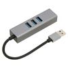 4-портовый USB3.0 хаб многопортовый Plug and Play 5 Гбит/с высокоскоростной USB3.0 к RJ45 сетевой адаптер USB док-станция серебристый