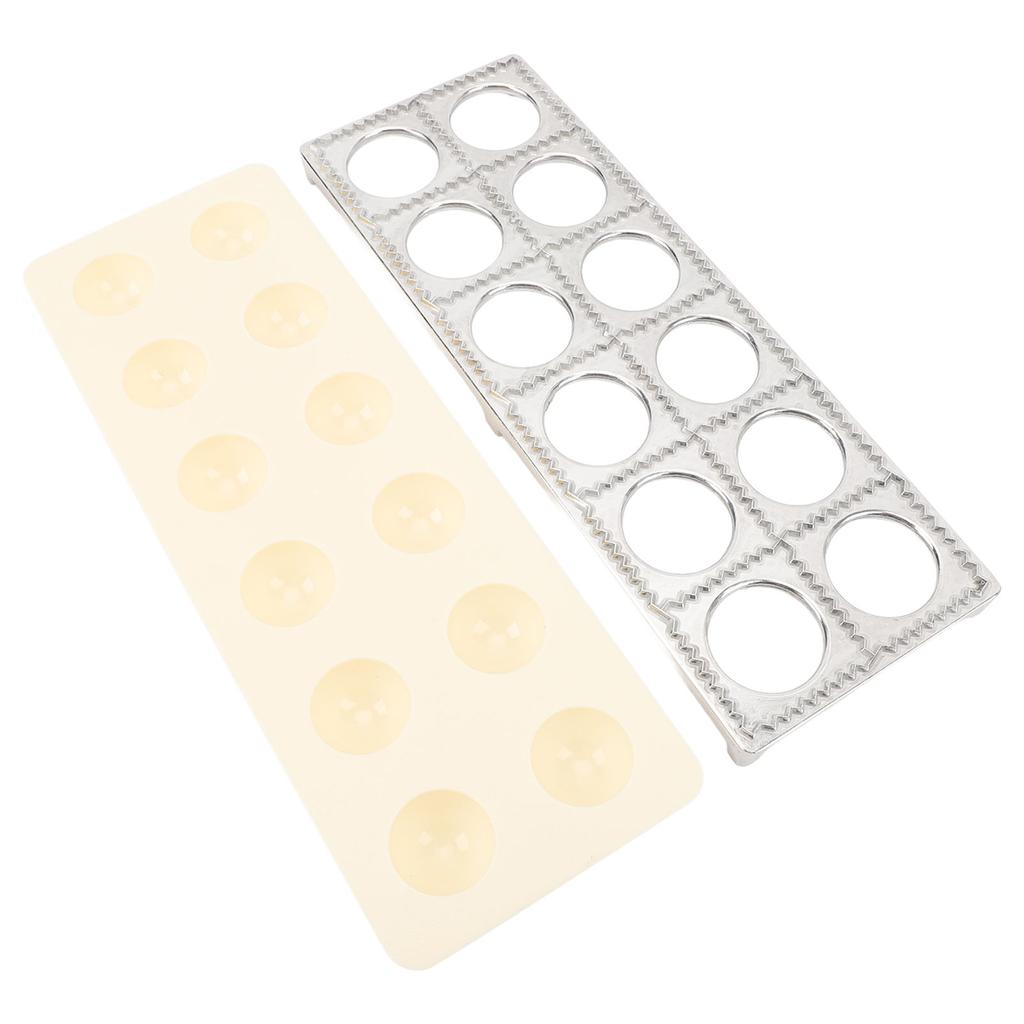 Пресс для равиоли из алюминиевого сплава, пластиковый инструмент для приготовления пельменей с деревянной скалкой для семьи