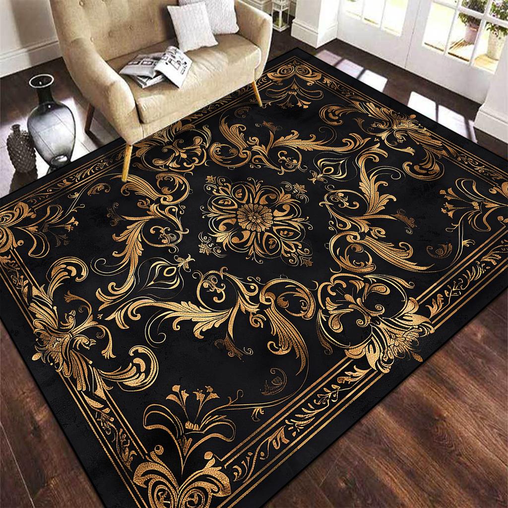 Europe and America Luxury Carpet for Living Room Large Area Decoration Bedroom Rug Non-slip Cloakroom Coffee Table Mat Washable