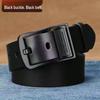 Men's Genuine Leather Vintage Pin Buckle Belt - Fashion Casual Waist Belt for Jeans
