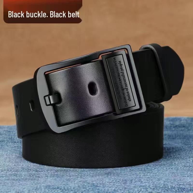 Men's Genuine Leather Vintage Pin Buckle Belt - Fashion Casual Waist Belt for Jeans